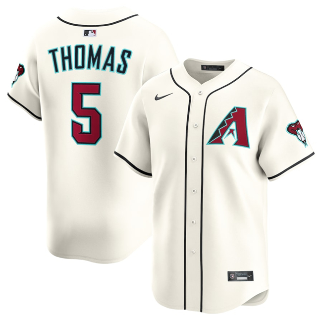 Personalized Men’s Arizona Diamondbacks #5 Alek Thomas Cream Limited Stitched Baseball Jersey