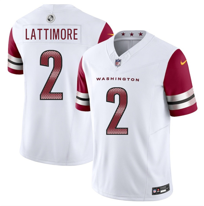 Personalized Men’s Washington Commanders #2 Marshon Lattimore White 2025 F.U.S.E. Limited Stitched Football Jersey