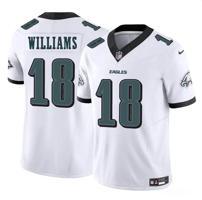 Personalized Men’s Philadelphia Eagles #18 Avery Williams White 2024 New F.U.S.E. Untouchable Limited Stitched Football Jersey