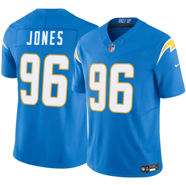 Personalized Men’s Los Angeles Chargers #96 Naquan Jones Blue 2024 F.U.S.E Limited Stitched Football Jersey