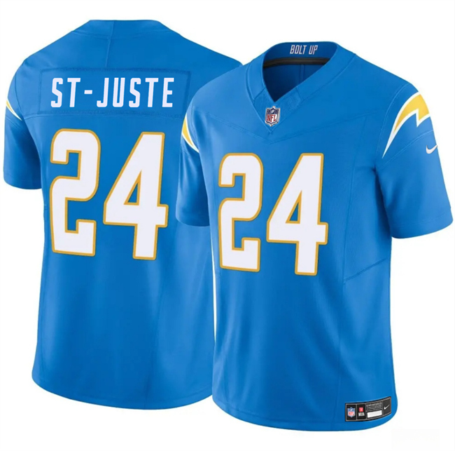 Personalized Men’s Los Angeles Chargers #24 Benjamin St-Juste Blue 2024 F.U.S.E Limited Stitched Football Jersey