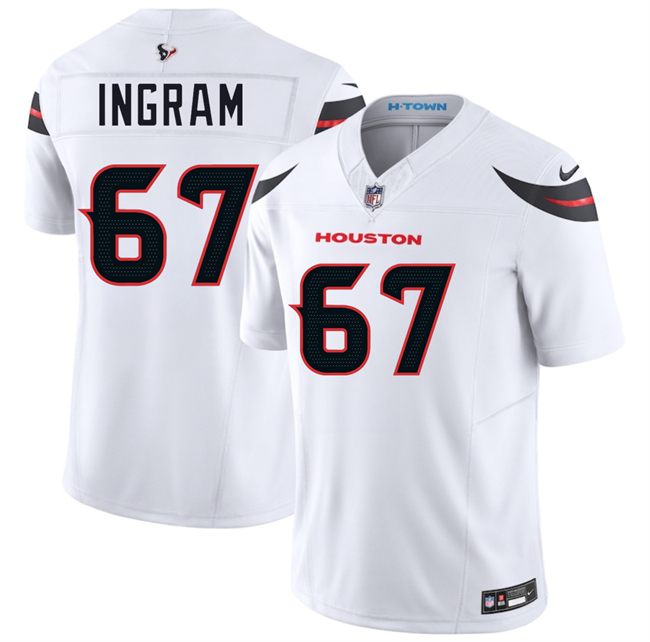 Personalized Men’s Houston Texans #67 Ed Ingram White 2024 F.U.S.E. Limited Stitched Jersey