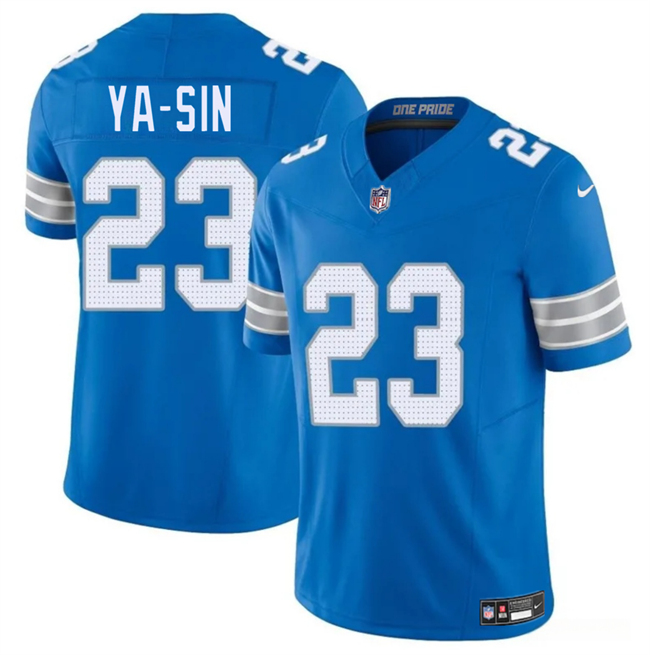 Personalized Men’s Detroit Lions #23 Rock Ya-Sin Blue 2025 F.U.S.E. Limited Stitched Jersey