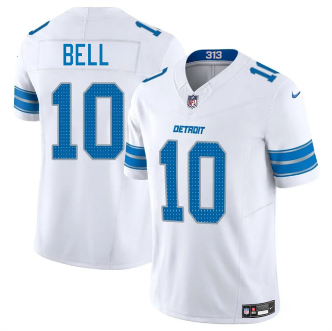 Personalized Men’s Detroit Lions #10 Ronnie Bell White 2025 F.U.S.E. Limited Stitched Jersey