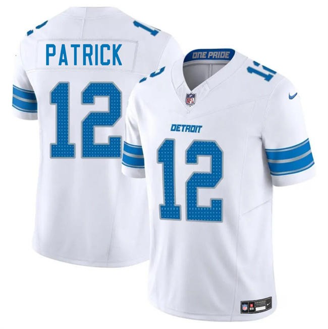 Personalized Men’s Detroit Lions #12 Tim Patrick White 2025 F.U.S.E. Limited Stitched Jersey
