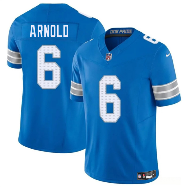 Personalized Men’s Detroit Lions #6 Terrion Arnold Blue 2025 F.U.S.E. Limited Stitched Jersey