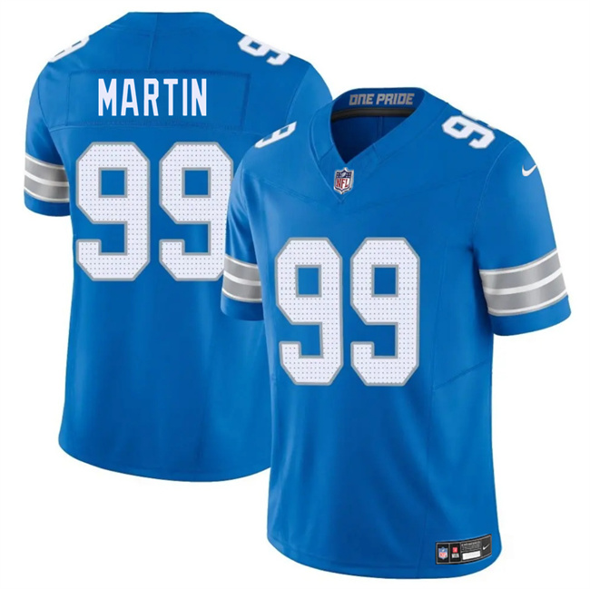 Personalized Men’s Detroit Lions #99 Brodric Martin Blue 2025 F.U.S.E. Limited Stitched Jersey