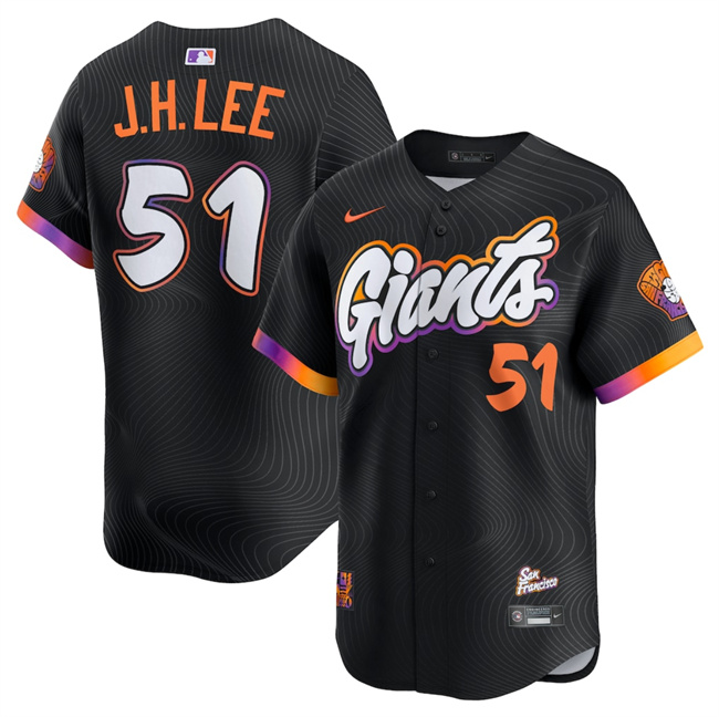 Personalized Men’s San Francisco Giants ACTIVE PLAYER Anthracite 2025 City Connect Limited Stitched Baseball Jersey
