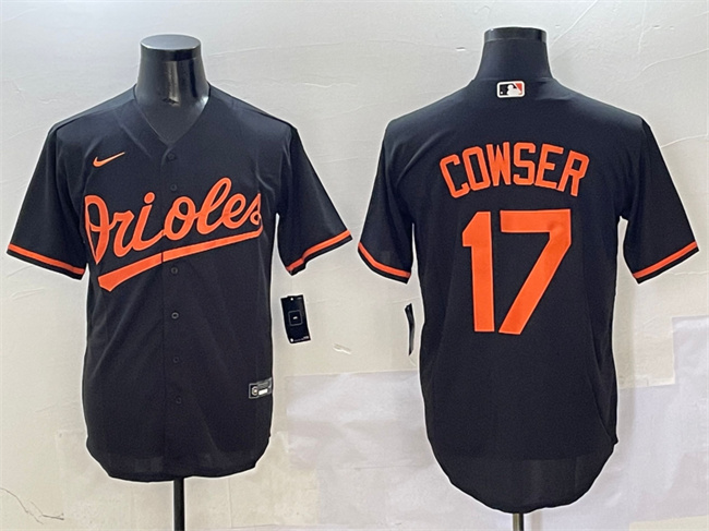 Personalized Men’s Baltimore Orioles #17 Colton Cowser Black Cool Base Stitched Jersey