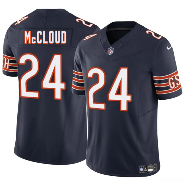 Personalized Men’s Chicago Bears #24 Nick McCloud Navy 2025 F.U.S.E. Untouchable Limited Stitched Football Jersey