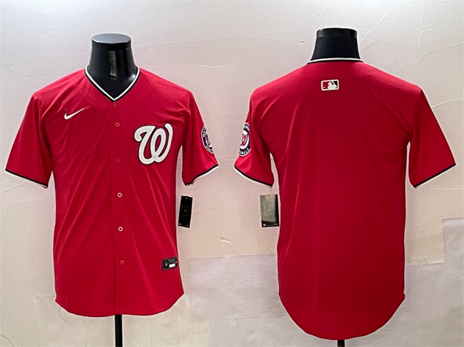 Personalized Men’s Washington Nationals Blank Red Limited Stitched Baseball Jersey