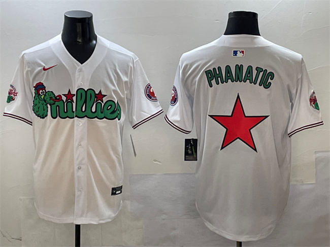 Personalized Men’s Philadelphia Phillies White Phanatic Limited Stitched Jersey