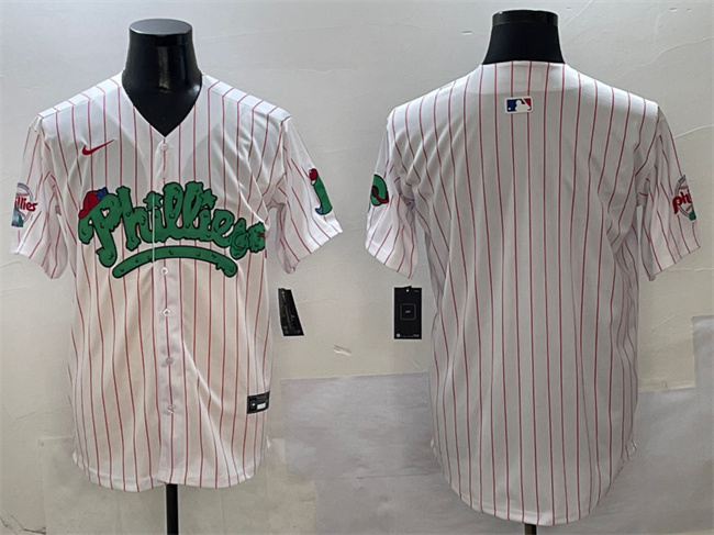 Personalized Men’s Philadelphia Phillies Blank White Phanatic Limited Stitched Jersey