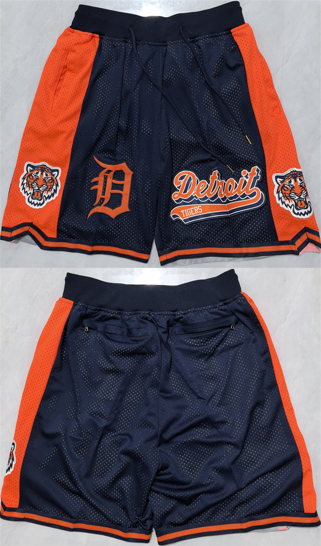 Personalized Men’s Detroit Tigers Navy Shorts (Run Small)