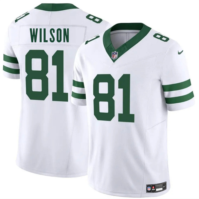 Personalized Men’s New York Jets #81 Pokey Wilson White 2025 F.U.S.E. Untouchable Limited Stitched Jersey
