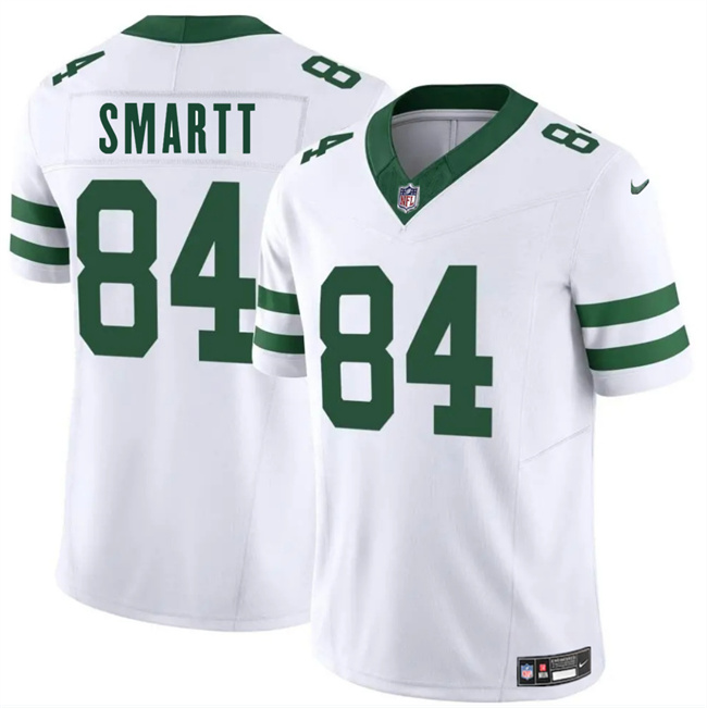Personalized Men’s New York Jets #84 Stone Smartt White 2025 F.U.S.E. Untouchable Limited Stitched Jersey