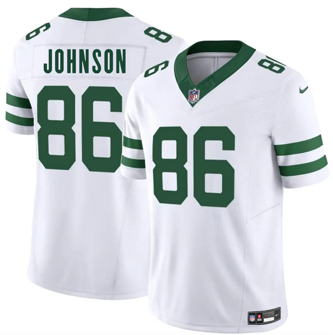 Personalized Men’s New York Jets #86 Neal Johnson White 2025 F.U.S.E. Untouchable Limited Stitched Jersey
