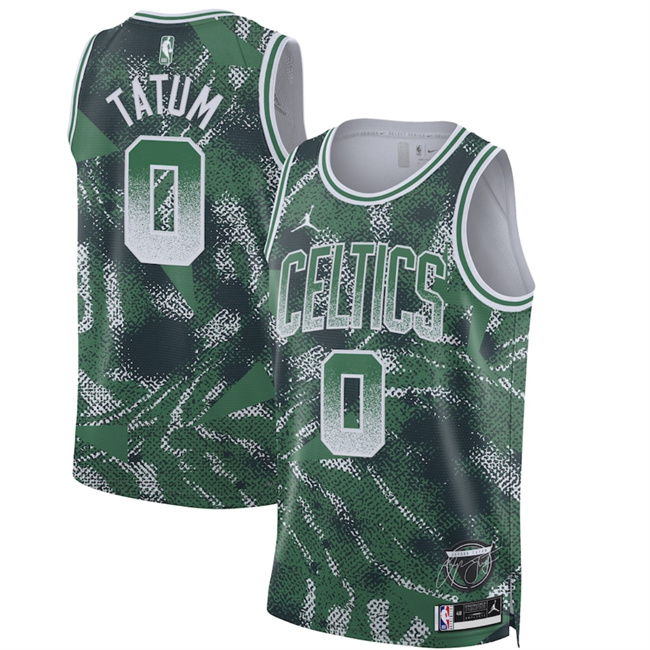 Personalized Men’s Boston Celtics #0 Jayson Tatum Green 2025 Select Series Swingman Stitched Basketball Jersey