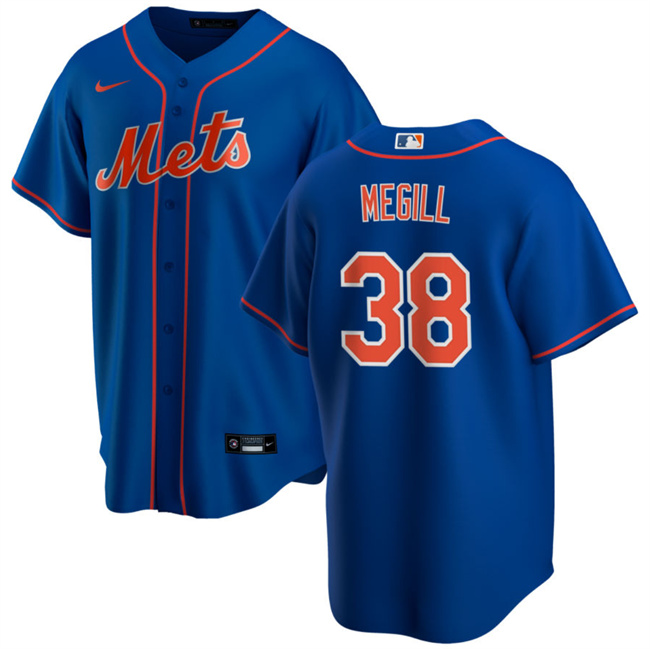 Personalized Men’s New York Mets #38 Tylor Megill Royal Cool Base Stitched Baseball Jersey