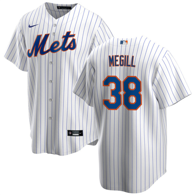 Personalized Men’s New York Mets #38 Tylor Megill White Cool Base Stitched Baseball Jersey