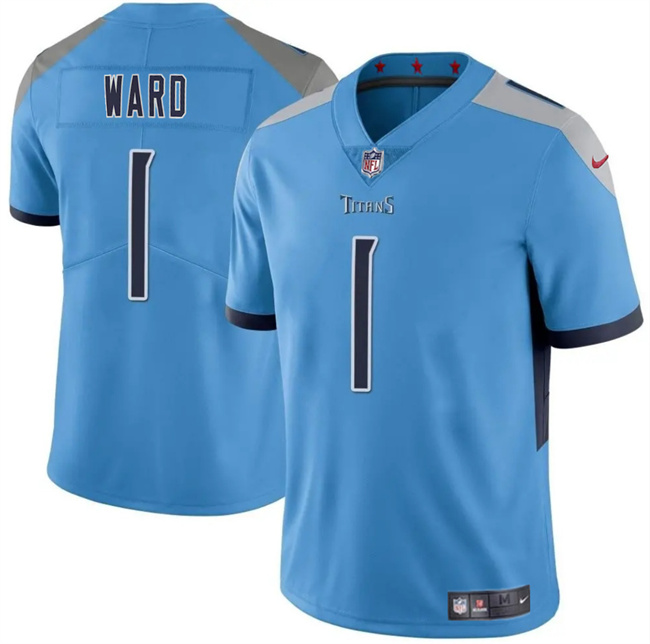 Personalized Men’s Tennessee Titans #1 Cameron Ward Blue 2025 Draft Untouchable Stitched Football Jersey