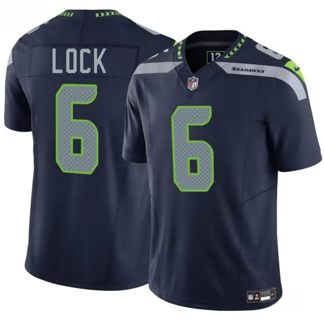 Personalized Men’s Seattle Seahawks #6 Drew Lock Navy 2025 F.U.S.E. Limited Stitched Football Jersey