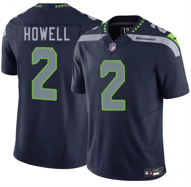 Personalized Men’s Seattle Seahawks #2 Sam Howell Navy 2025 F.U.S.E. Limited Stitched Football Jersey