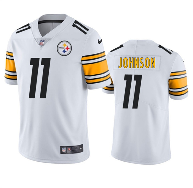Personalized Men’s Pittsburgh Steelers #11 Brandon Johnson White 2025 Untouchable Stitched Football Jersey
