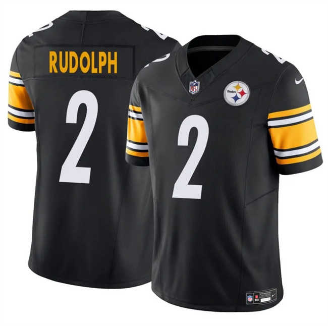 Personalized Men’s Pittsburgh Steelers #2 Mason Rudolph Black 2025 F.U.S.E. Untouchable Limited Stitched Jersey