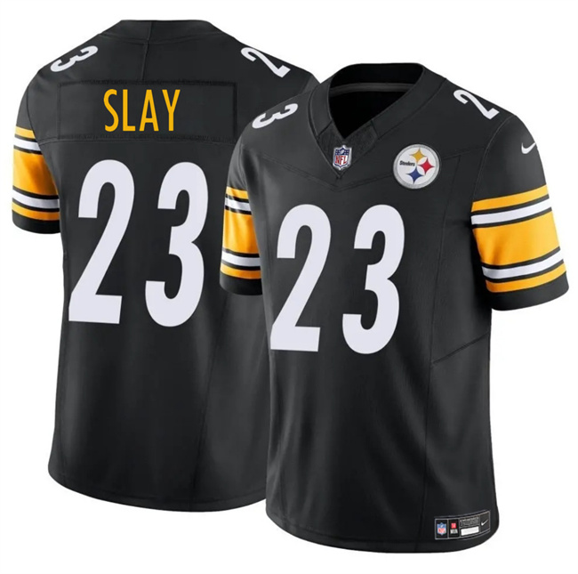 Personalized Men’s Pittsburgh Steelers #23 Darius Slay Jr. Black 2025 F.U.S.E. Untouchable Limited Stitched Jersey