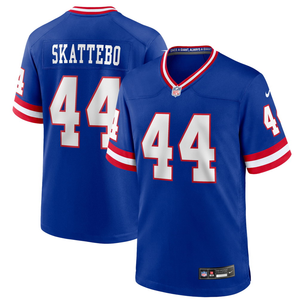 Personalized Men’s #44 Cam Skattebo New York Giants Alternate 2 Legacy Royal Game Jersey