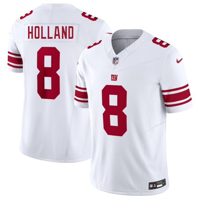 Personalized Men’s New York Giants #8 Jevon Holland White 2025 F.U.S.E. Untouchable Limited Stitched Jersey