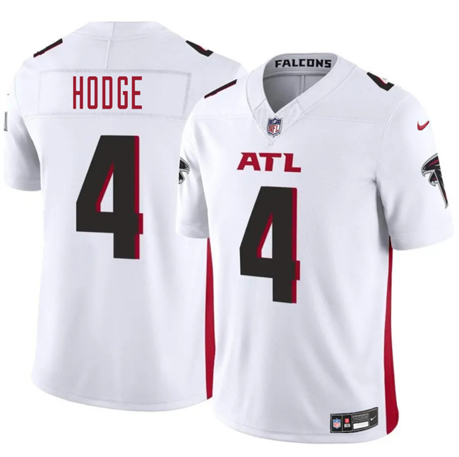 Personalized Men’s Atlanta Falcons #4 KhaDarel Hodge White 2025 F.U.S.E. Untouchable Limited Stitched Football Jersey