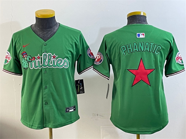 Personalized Youth Philadelphia Phillies Green Phanatic Limited Stitched Jersey