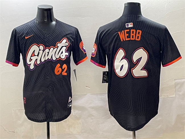 Personalized Men’s San Francisco Giants #62 Logan Webb Anthracite 2025 City Connect Limited Stitched Baseball Jersey
