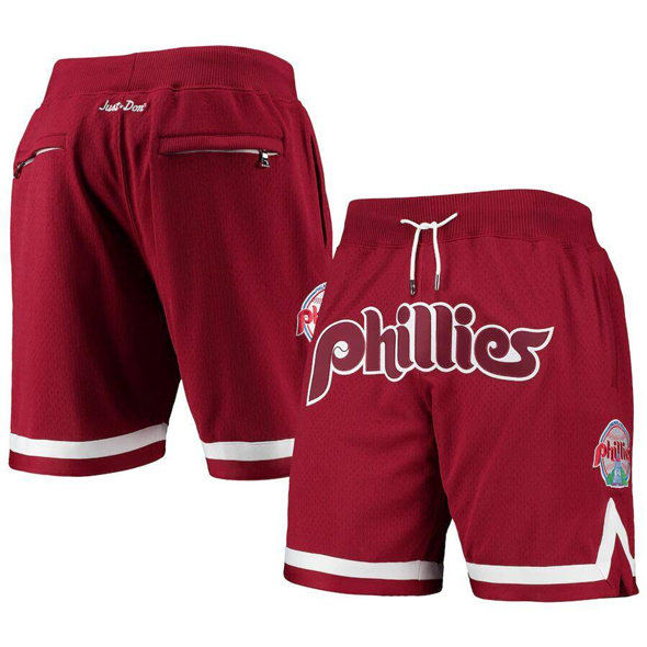 Personalized Men’s Philadelphia Phillies Burgundy Shorts