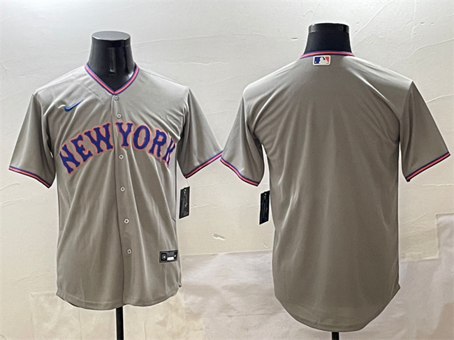 Personalized Men’s New York Mets Blank Grey 2025 Limited Stitched Baseball Jersey