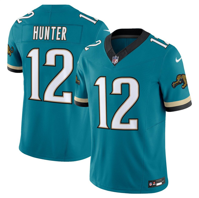 Personalized Youth Jacksonville Jaguars #12 Travis Hunter Teal 2025 Draft F.U.S.E. Prowler Throwback Limited Stitched Football Jersey