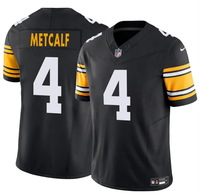 Personalized Men’s Pittsburgh Steelers #4 DK Metcalf Black 2025 F.U.S.E. Untouchable Limited Stitched Jersey