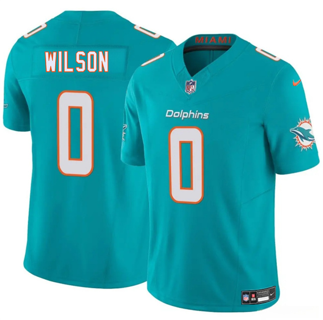 Personalized Men’s Miami Dolphins #0 Zach Wilson Aqua 2025 F.U.S.E. Limited Stitched Football Jersey
