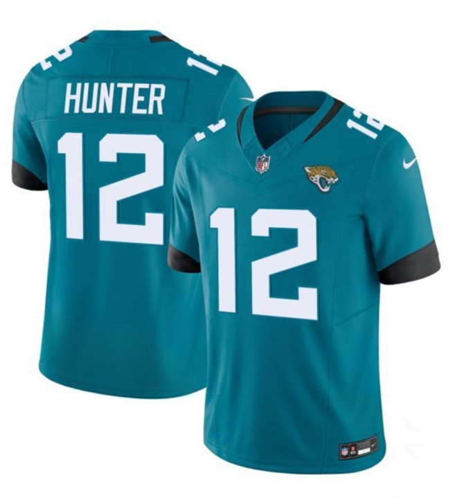 Personalized Men’s Jacksonville Jaguars #12 Travis Hunter Teal 2025 Draft F.U.S.E. Limited Stitched Football Jersey