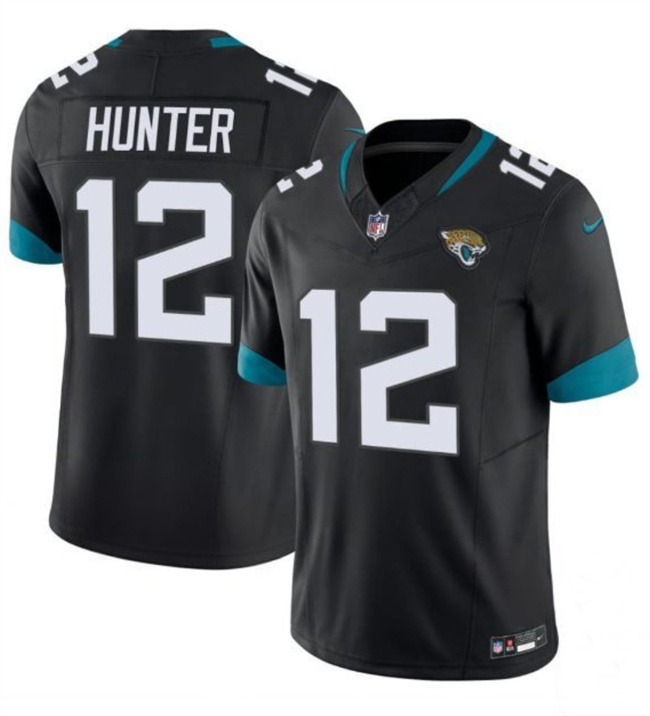 Personalized Men’s Jacksonville Jaguars #12 Travis Hunter Black 2025 Draft F.U.S.E. Limited Stitched Football Jersey