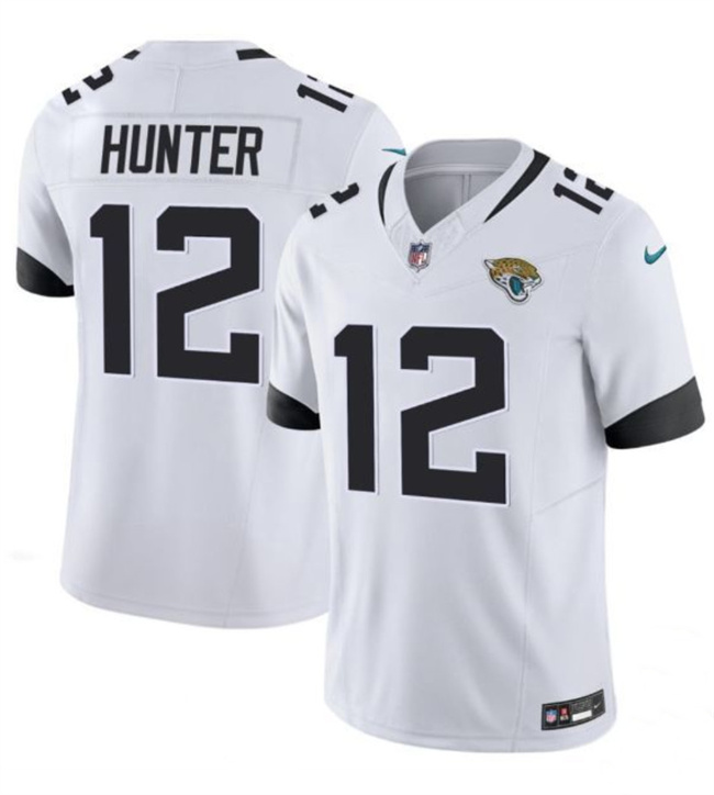 Personalized Men’s Jacksonville Jaguars #12 Travis Hunter White 2025 Draft F.U.S.E. Limited Stitched Football Jersey