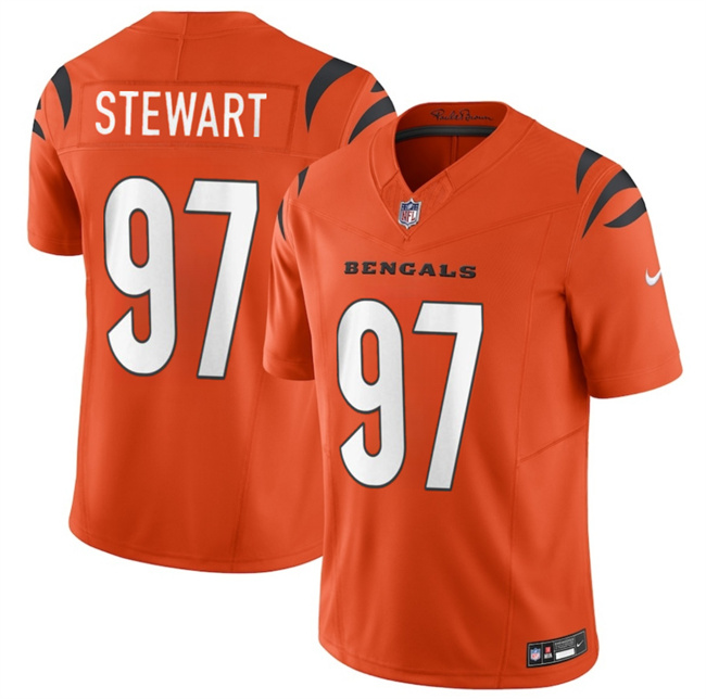 Personalized Men’s Cincinnati Bengals #97 Shemar Stewart Orange 2025 Draft F.U.S.E. Untouchable Limited Stitched Football Jersey