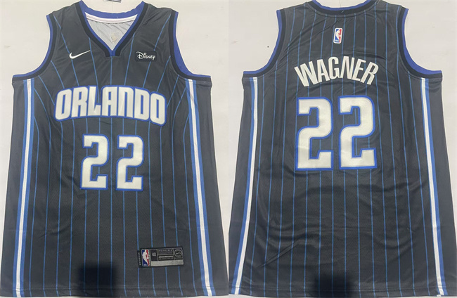 Personalized Men’s Orlando Magic #22 Franz Wagner Black Icon Edition Stitched Basketball Jersey