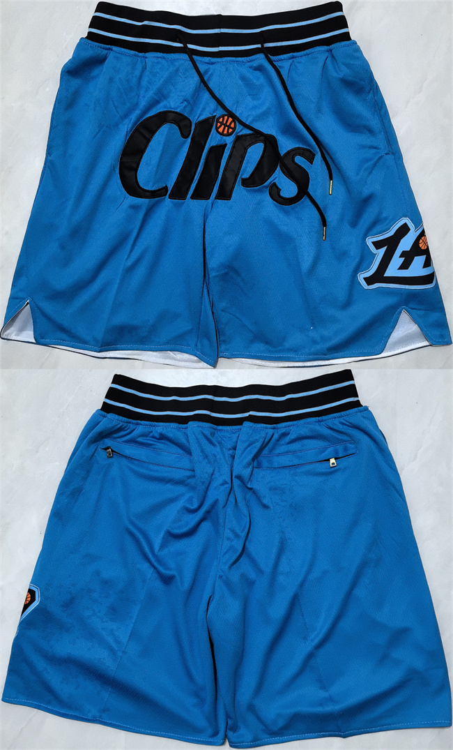Personalized Men’s Los Angeles Clippers Blue Shorts (Run Small)
