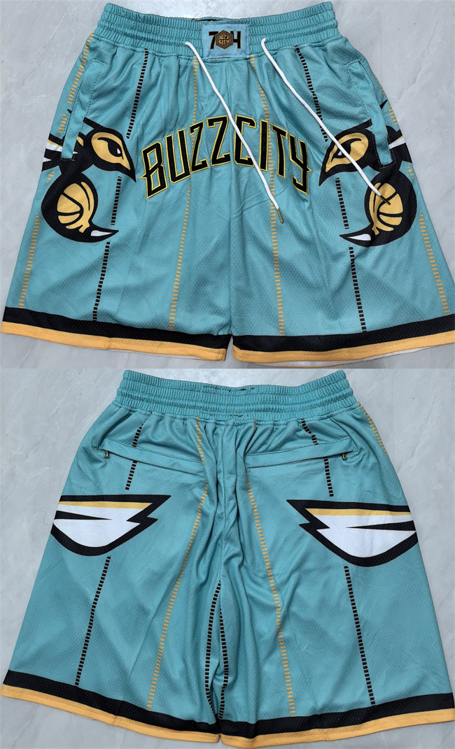 Personalized Men’s Charlotte Hornets Teal Shorts (Run Small)