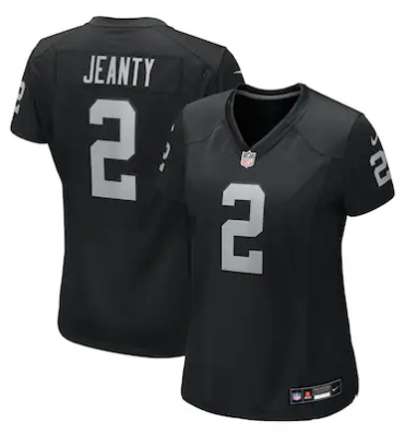 Personalized Women’s Las Vegas Raiders #2 Ashton Jeanty Black 2025 F.U.S.E. Stitched Football Jersey