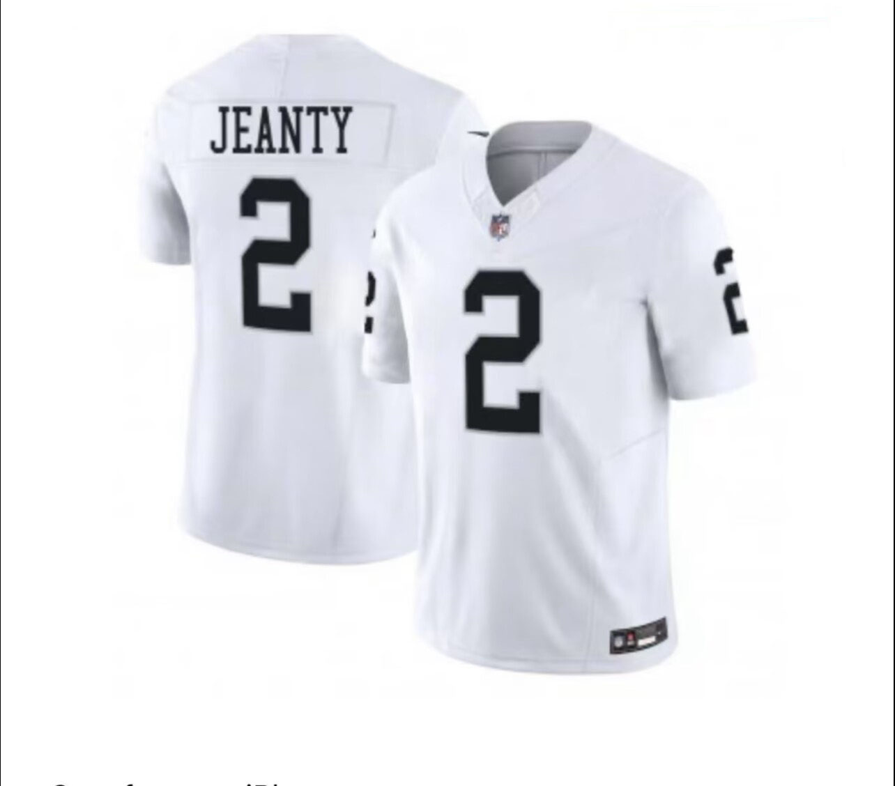 Personalized Men’s Las Vegas Raiders #2 Ashton Jeanty White 2025 F.U.S.E. Stitched Football Jersey