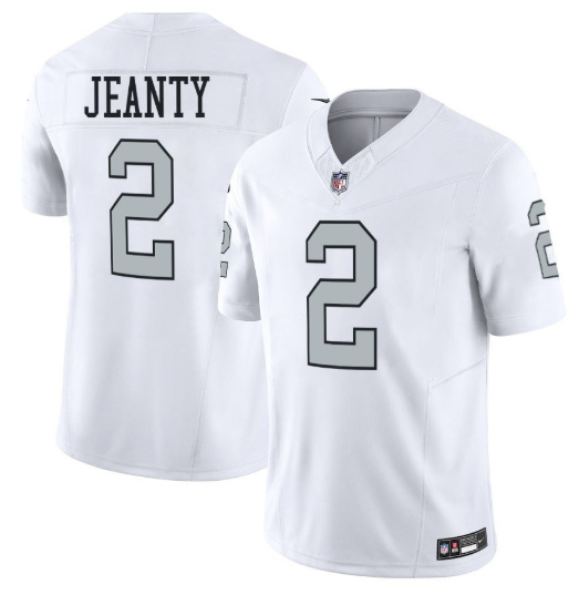 Personalized Men’s Las Vegas Raiders #2 Ashton Jeanty White 2025 F.U.S.E. Stitched Football Jerseys